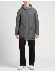 Giacca Grigia In Lana Da Uomo Woolrich Luxe Wool Silk Parka