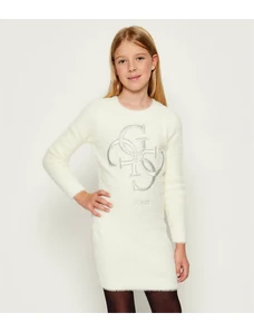 Abito Celeste Bimba Vestito Guess Per Bambine E Ragazze - Colore Celeste Primavera/Estate Vestito Occasioni Speciali Bambino - 7