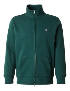 GANT Giacca in pile verde a quadri scozzesi