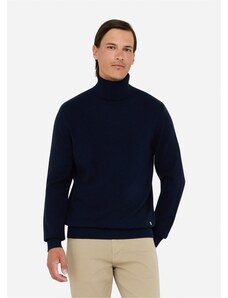 Maglia PAUL & SHARK Collo Alto in Lana Re-Wool Blu Navy | LATTANZI UOMO