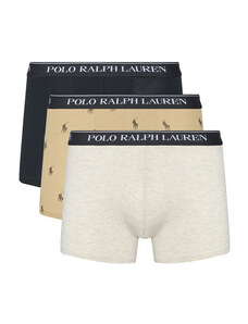 Polo Ralph Lauren Classic Trunk 3 Pack - Oat Beige Black Multicolor Boxer Uomo AI25