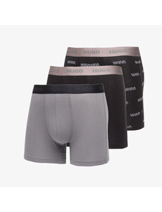 HUGO Boxer Uomo – Confezione Da 3, Nero/Grigio/Blu, Cotone Elasticizzato (Taglie M, L, XL, XLL) - Foto 4