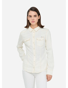 Liu jo Camicia con stampa animalier e frange 00080 Woman