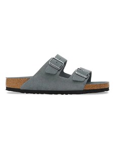 Birkenstock ciabatte slide in camoscio Arizona donna colore grigio 1030912