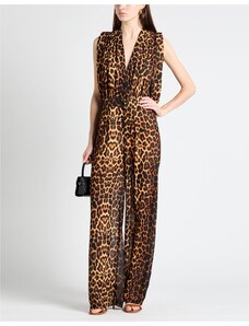 Mango Tuta jumpsuit marrone a pois