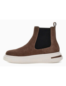 GUESS Citizen Stivali Uomo Marrone Scuro 200 - Tomaia In Ecopelle, Tacco 3,3 Cm, Soletta Memory Foam - Taglia 39 EU - 5