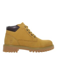 Stivaletti Lumberjack SMF3201 In Nabuk Giallo - Scarponcini Uomo In Pelle, Suola EVA, Made In Italy