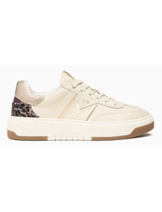 Nero Giardini Sneakers Donna In Pelle Beige - Estate E513080D 710 - Suola Platform 5cm - Made In Italy - copertina