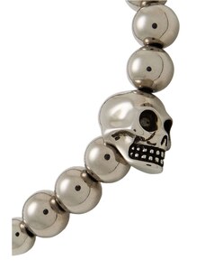 Alexander McQueen Bracciale rigido con logo Uomo