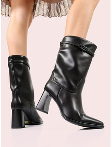 Bellamica Stivali Donna a Punta Squadrata Con Tacco Nero Taglia 36