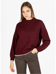 Cardigan Femme Golfino Rouge Taille L/XL - Manches Longues, Motifs Floraux, Viscose