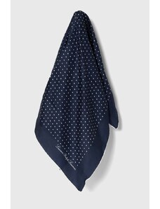 Furla Tortona Sciarpa Blu Cobalto Blu Twill Di Seta Charms