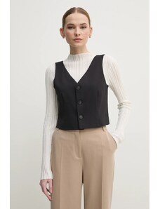 Gilet Castle in Flanella Misto Lana Melange - Woman