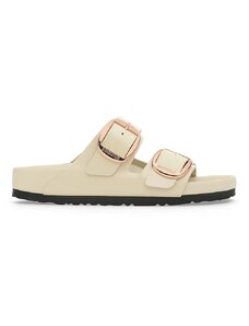 Birkenstock ciabatte slide Arizona Exq Big Buckle donna colore beige 1027850
