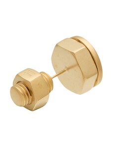 Orecchini a cerchio con targhetta con nome in diamanti taglio diamante 14K da donna