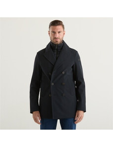 bcvibvf Cappotto di lana da uomo invernale blu, cappotto business