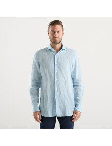 Chemise Homme XACUS 100% Coton Bleu Clair - Manches Longues, Coupe Classique - Neuf Avec étiquette