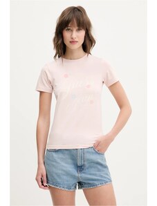 T-Shirt Guess Donna Manica Corta – Bianca, Girocollo, 95% Cotone 5% Elastan, Taglia XL, Modello W1RI04J1311