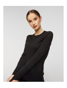 Geagodelia Maglietta trasparente da donna in rete a collo alto, sexy a maniche lunghe chic alla moda, bianco, S