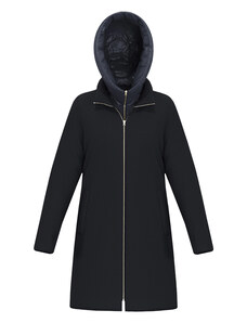 Cappotto Invernale Donna Lungo Con Cappuccio - Piumino Trapuntato Reversibile In Pile, Caldo, Casuale, Con Zip