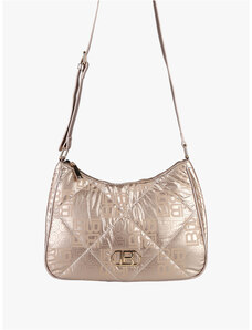Borsa A Tracolla Donna Bohémien – Pochette Estiva In Tessuto Nappa, Beige/Nera, Medio – Per Spiaggia E Tempo Libero