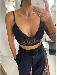 Coppa C Pizzo Reggiseno Senza Ferretto Cotonella L'Altra CD056 - Comodo E Sexy Con Inserti In Pizzo, Coppa C, Nero Reggiseno L'Altra - Foto 8