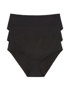 bonprix Panty senza cuciture Feel Comfort (pacco da 3), Nero