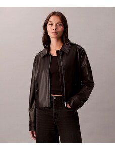 Calvin Klein Jeans Giubbotto stile motociclista in ecopelle Nero Donna