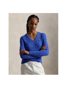 Polo Ralph Lauren Maglia in cotone a trecce con scollo a V