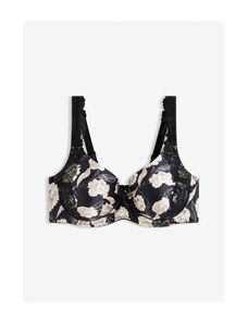 Set Lingerie Nera Anais Apparel Con Strass, Pizzo E Perizoma Aperto Regolabile