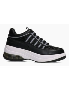 Sneakers Fornarina UP White P25 Donna Con Zeppa - Pelle Scamosciata E Tessuto - Bianco