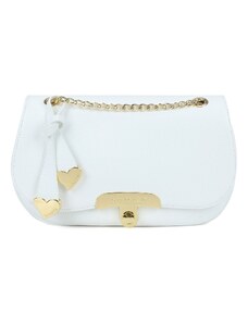 Borsa A Tracolla Donna In Ecopelle Bianca - Mini Bag Chic Con Cinturino Regolabile (Small, 16,5x12,2x8,9 Cm)