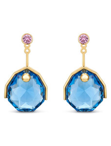 Elli Orecchini A Cerchio Donna In Argento Sterling 925 Con Cristalli – Gioiello Elegante, Regalo In Confezione Velluto