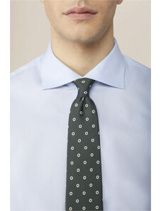 Cravatta Uomo In Pura Seta TigerTie Motto Scuro - Marrone E Nero, 100% Seta, Lunghezza 150 Cm, Taglio Classico