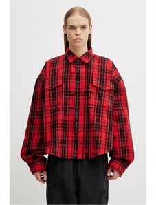 Camicia In Flanella JupiterSecret Da Uomo, Maniche Lunghe, A Quadri, Con Due Tasche, Rossa, Taglia XXL, Morbida E Calda - 4