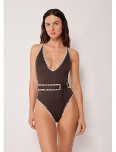 Estate 1 Pezzi Costumi Da Bagno per Donna Ragazza 2024 1 Pezzo Costumi Da Bagno+1 Pezzo Cover UP Costume Da Bagno A Due Pezzi Stampa Vintage Monokini Bikini 2 Pezzi Costumi Da