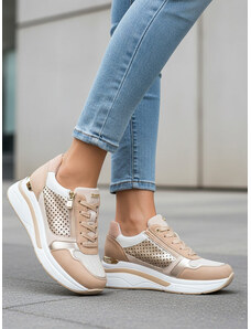 Sneakers Donna Semplici, Eleganti, Inserto Colorato Tallone