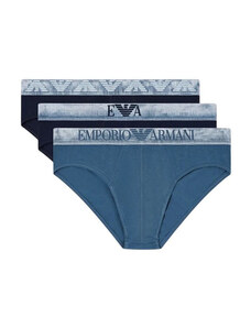 Faringoto Boxer da uomo a vita bassa, traspiranti, con tasca, 3 blu, Small
