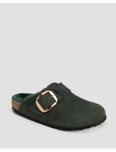 Ciabatte Verdi Da Donna Birkenstock Boston Bb Shearling Narrow