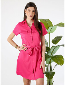 Abito AXOE Donna Cerimonia Estivo Manica Corta Con Cintura, Stile Retrò A-Linea, Poliestere Antipiega, Taglio Universale