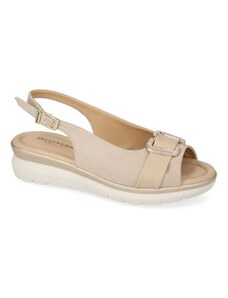 Valleverde 32524 Sandalo Con Tacco A Zeppa Donna – Raso Rosa, Tacco 4 Cm, Slip On