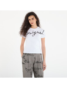 Desigual LOGO FACE - T-shirt con stampa - white/bianco