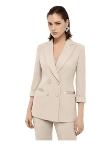 Giacca blazer aperta in cady crêpe Donna, Nero | TWINSET Milano