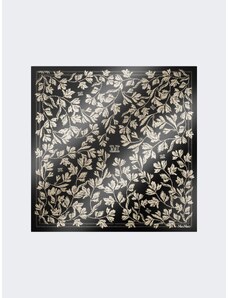 LumiSyne Sciarpa Quadrata In Seta 12 Momme - 53x53 Cm, Motivo Floreale, Leggera, Multiuso
