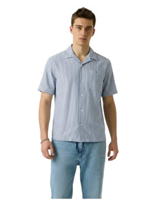 Camicia a maniche corte testurizzata, comoda e ampia, casual da uomo