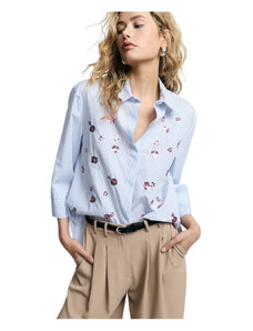 ORANDESIGNE Blusa Donna Elegante Curvy Chiffon Manica Lunga Maglietta Maglia Trasparente Scollo a V Cerimonia Camicia da Ufficio Sexy Tinta Unita Casual Particolari Camicette a Arancione XS