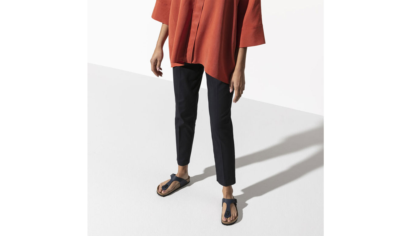 Birkenstock Gizeh Birko-Flor Narrow Fit Unisex - Sandali Birkenstock - Blu - 143623-5.5