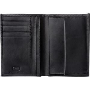 Portafoglio Uomo In Vera Pelle MIKA – Verticale, Con 7 Scomparti Carte, Portamonete E Banconote, Nero 12x10x3 Cm - 2