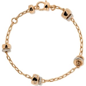 Namana Bracciale con Disco Celestiale con Zirconi Cubici. Bracciale con Disco Diamante in Oro Rosa 18 Carati o in Argento. Bracciale con Chiusura Regolabile. (Argento, Placcato argento