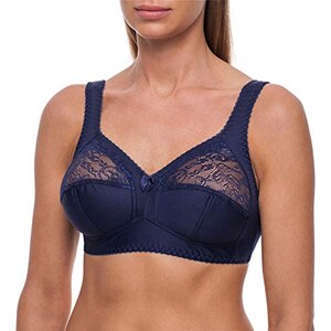 Frugue Reggiseno Senza Ferretto Contenitivo Taglie Forti Pizzo Donna Blu It 8e 104498863